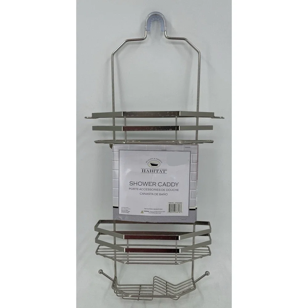 Shower Caddy Over the Nozzle Shower Shelf Habitat Organizer Rust Proof NWT‎